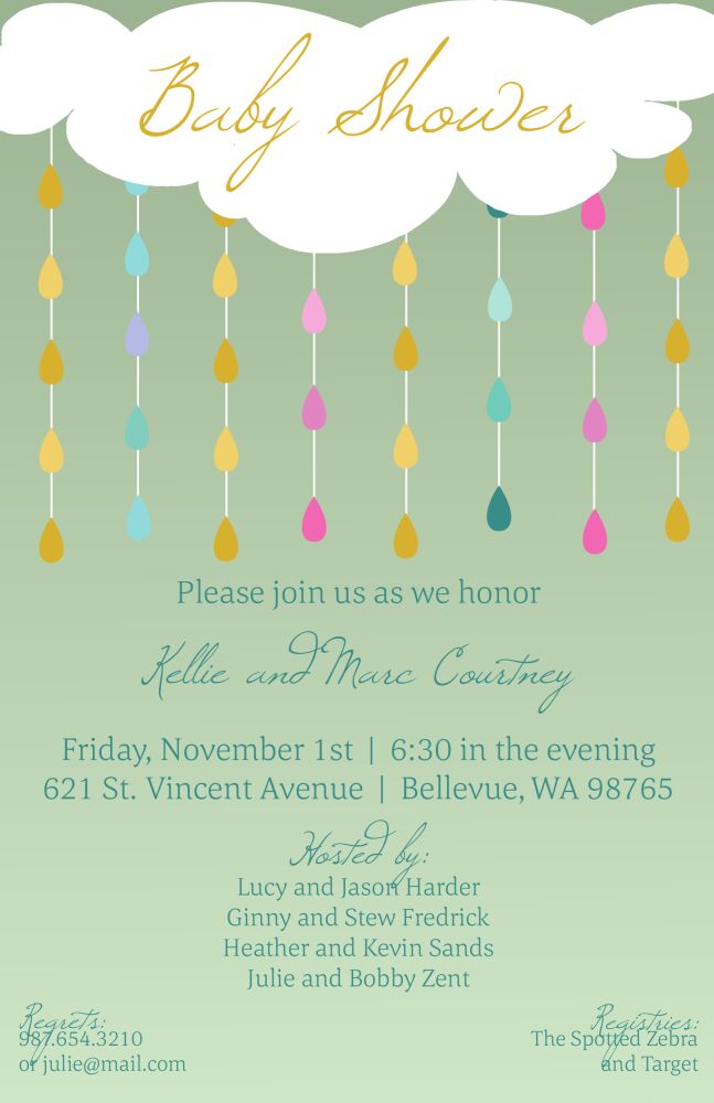 Shower Cloud Invitation