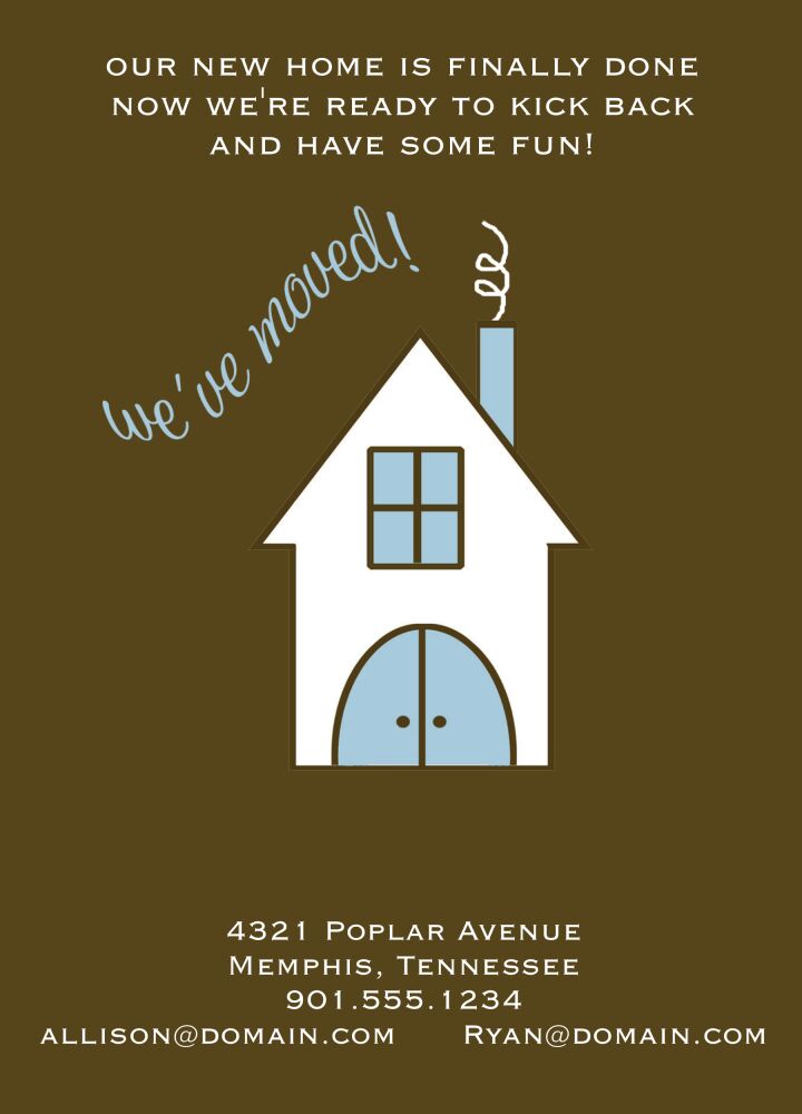 Simple House Moving Card Invitation