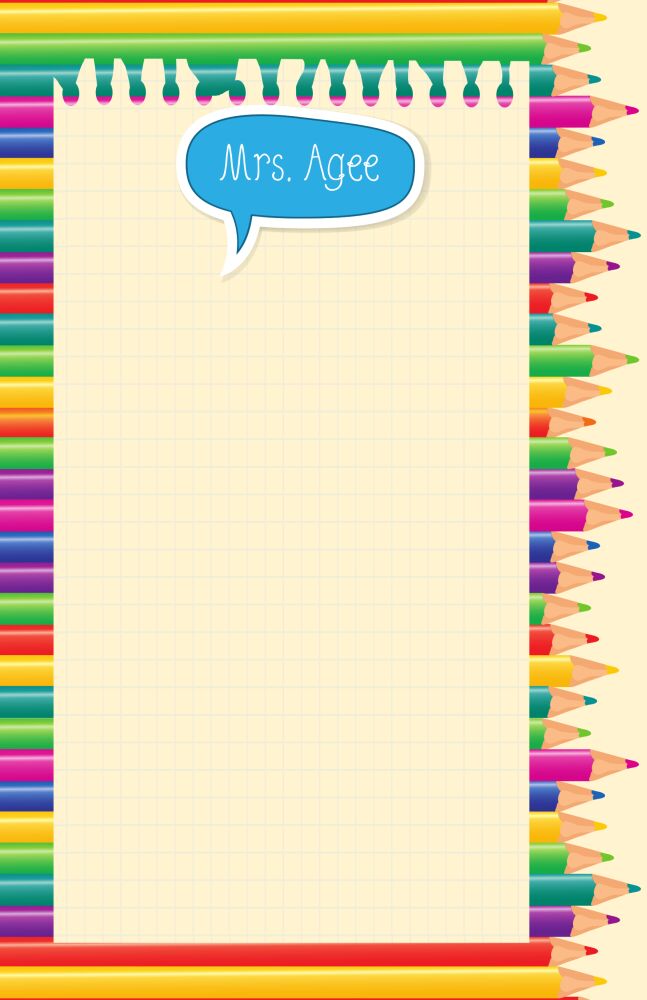 Colored Pencils Notepad