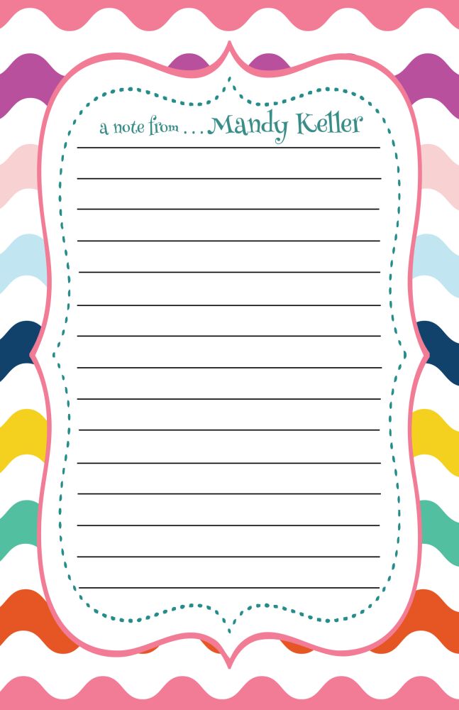 Cool Waves Lined Notepad