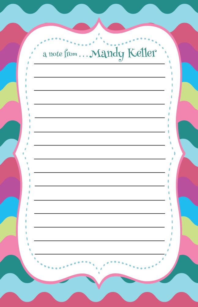 Cool Waves Lined Notepad