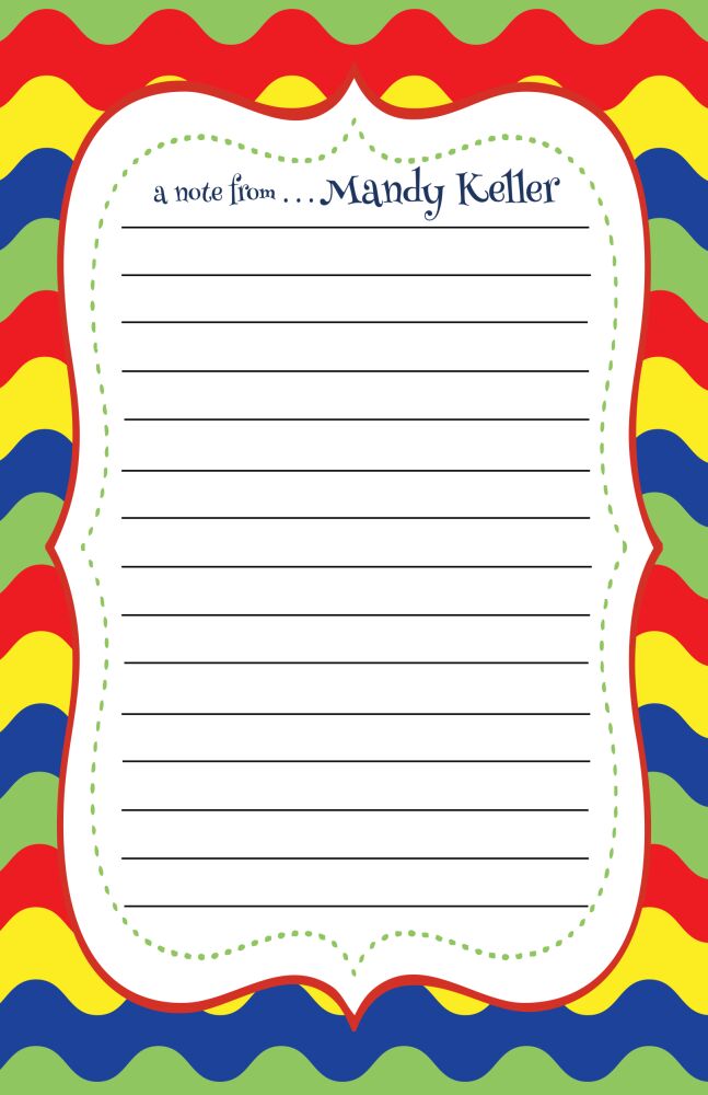 Cool Waves Lined Notepad