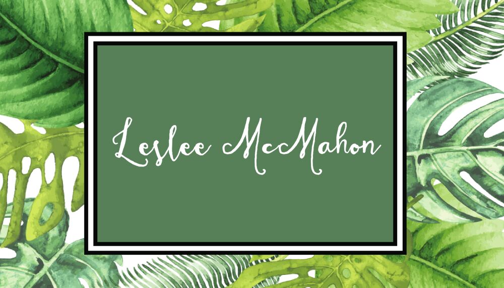 Tropical Leaves Enclosure Card