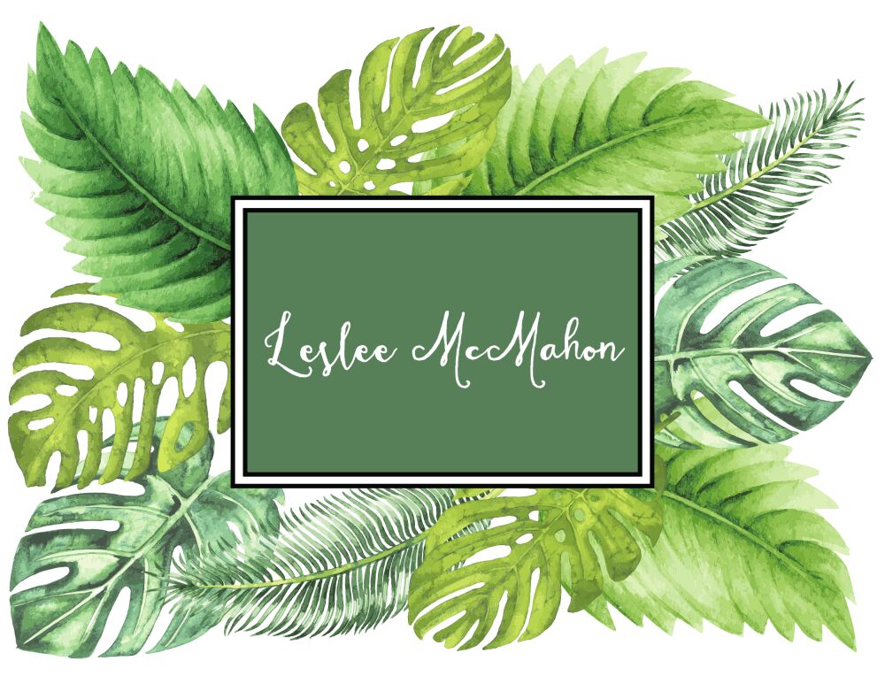 Tropical Leaves Folded Note