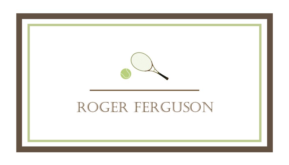Chocolate Tennis Enclosure Card