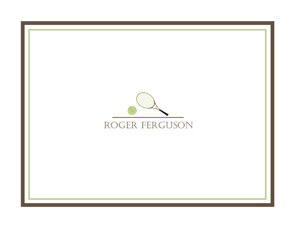 Tennis Folded Note