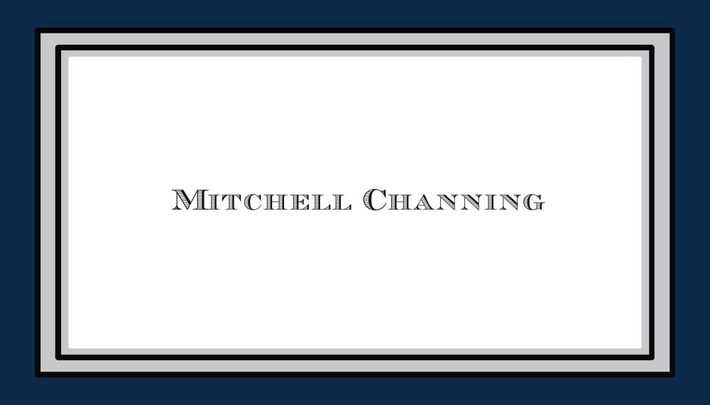 Navy & Silver Border Enclosure Card