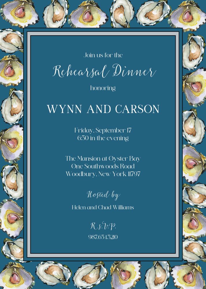 Oyster Border Invitation