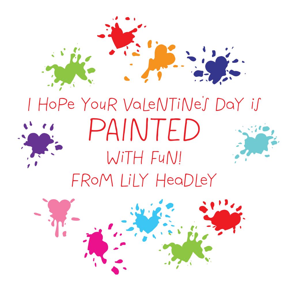 Painted Hearts Valentine Gift Sticker