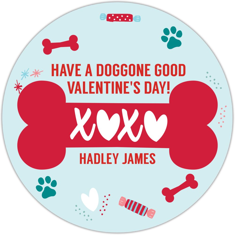 Doggone Valentine Gift Sticker