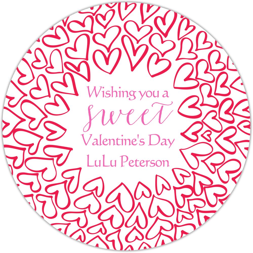 Sweet Hearts Valentine Gift Sticker