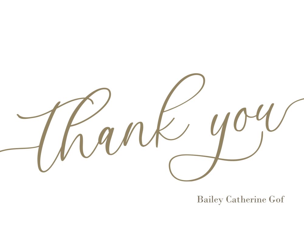 Tradition Thank You Folded Note