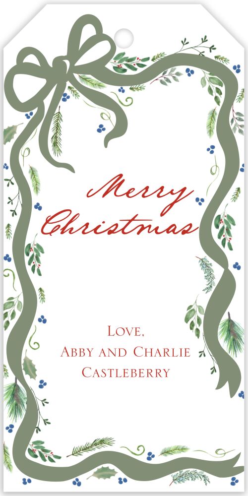 Corner Bow Hanging Gift Tag