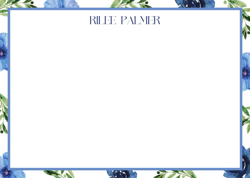 Indigo Bloom Flat Note