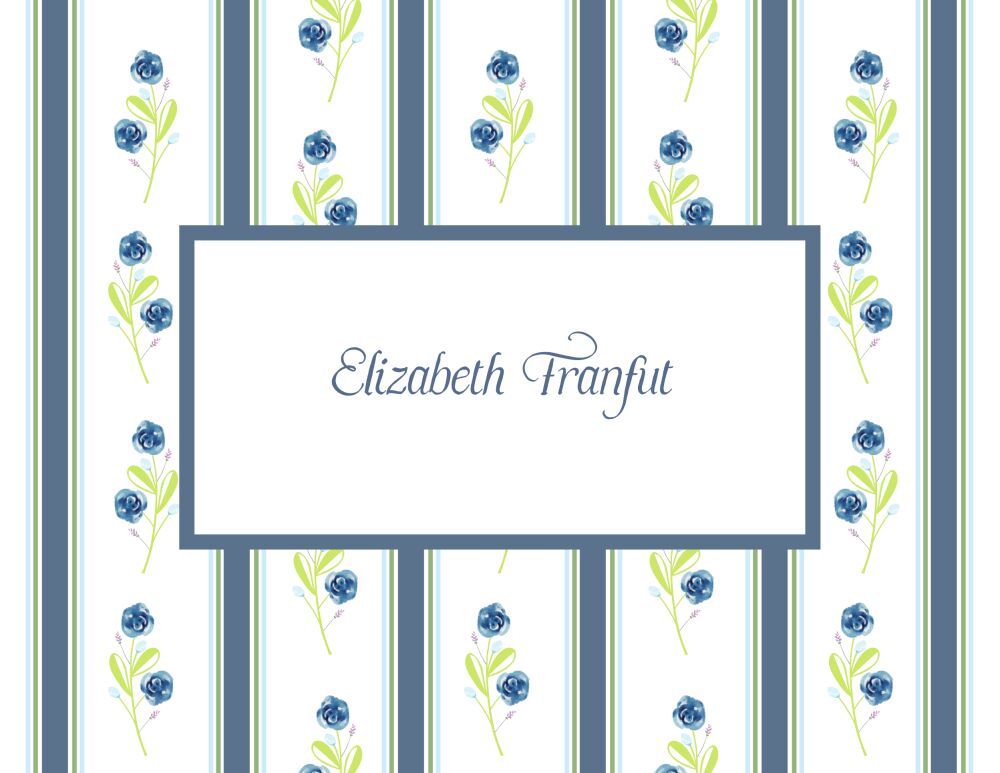 Petal Stripes Folded Note