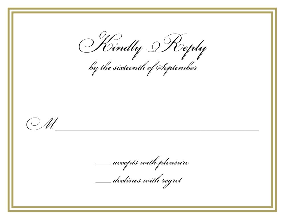 The Palms Reply Card