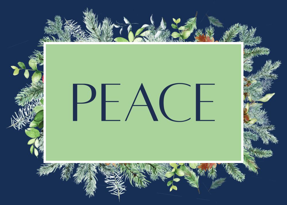 Blissful Season Folded Holiday Greeting Card 