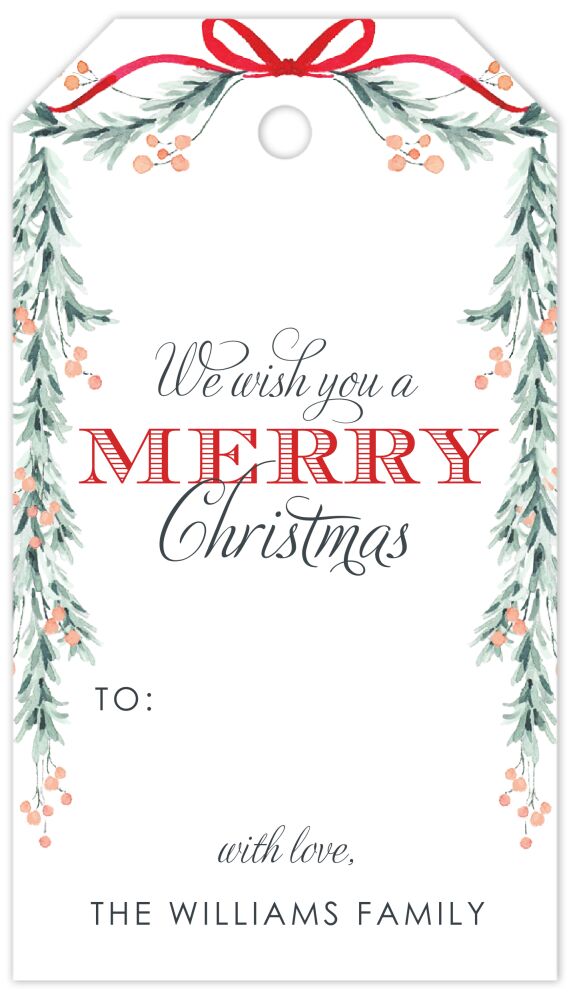 Glorious Garland Hanging Gift Tag