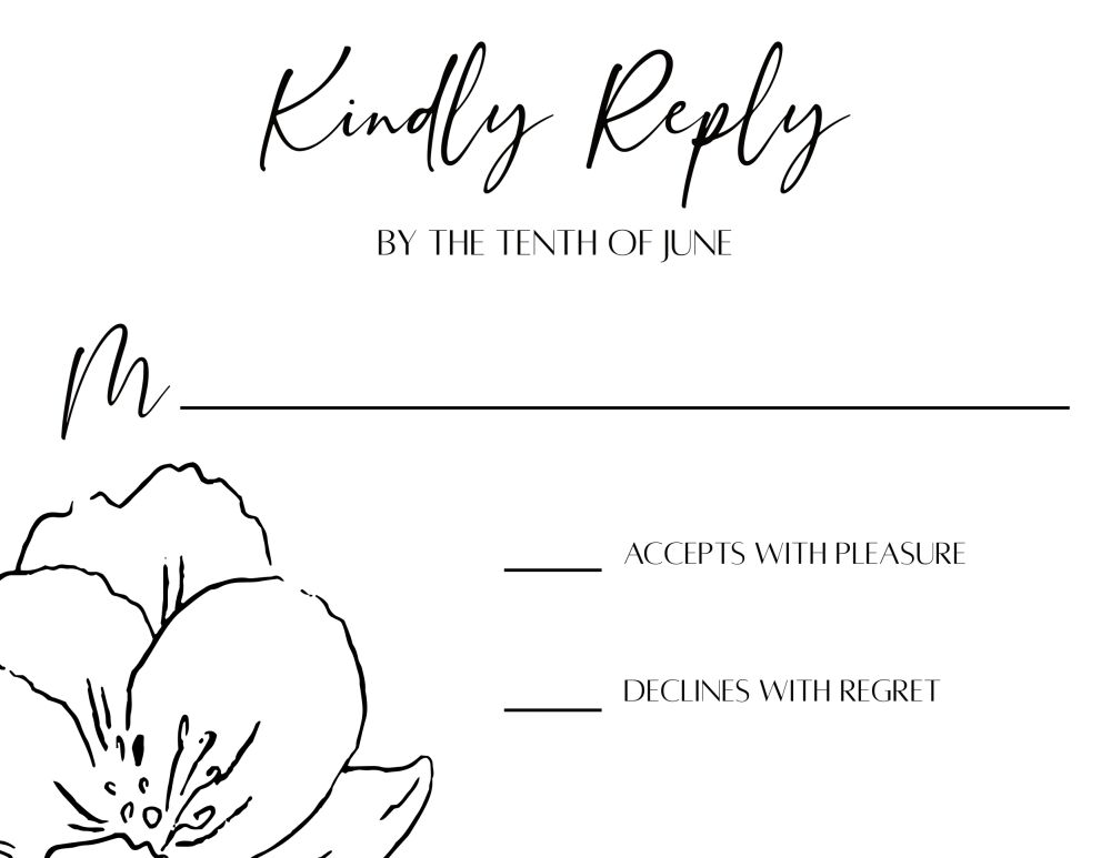 Hibiscus Reply Card