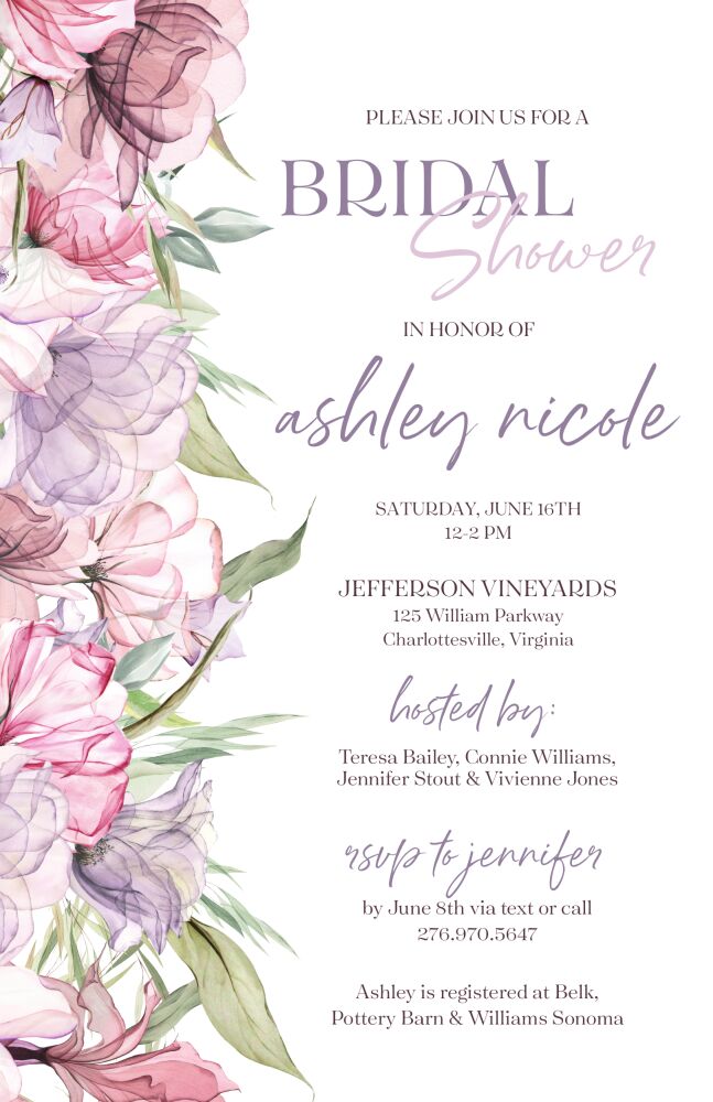 Floral Fantasy Invitation