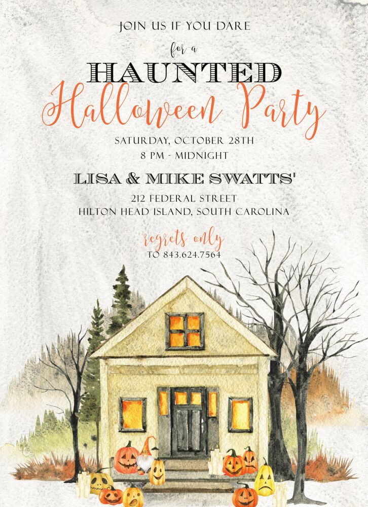Halloween House Invitation