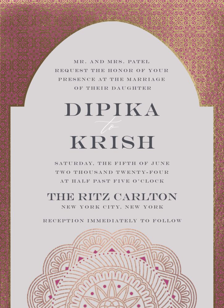 Medallion Invitation 