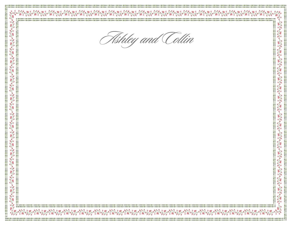 Winter Fronds Flat Note Card