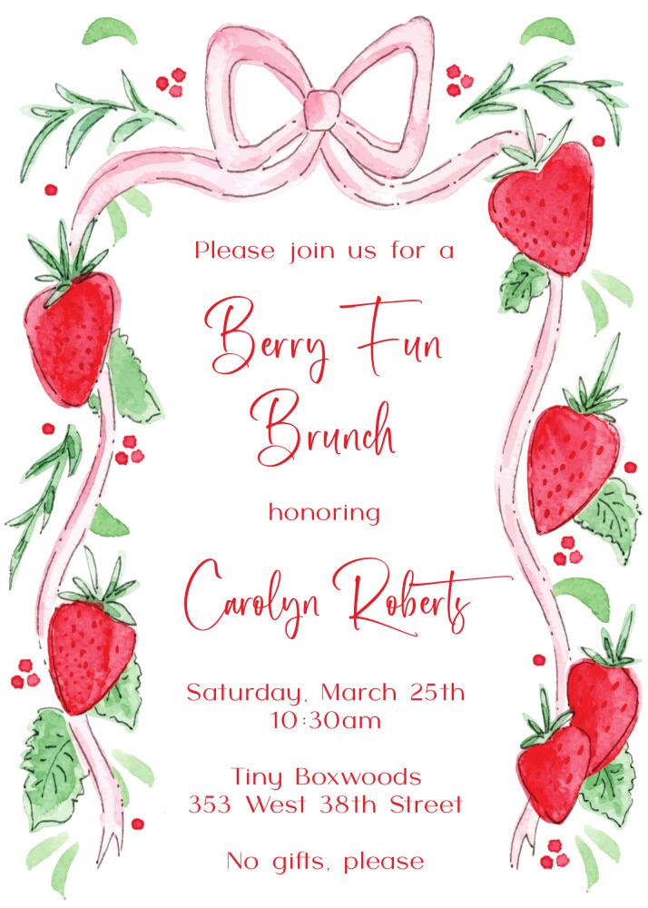 Berry Fun Invitation