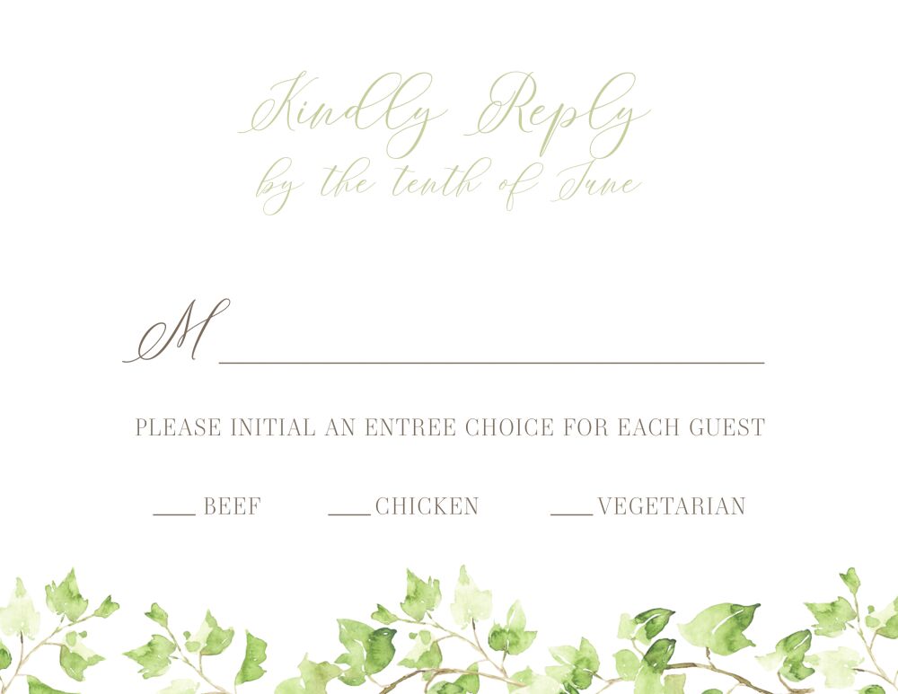 Wisteria Reply Card