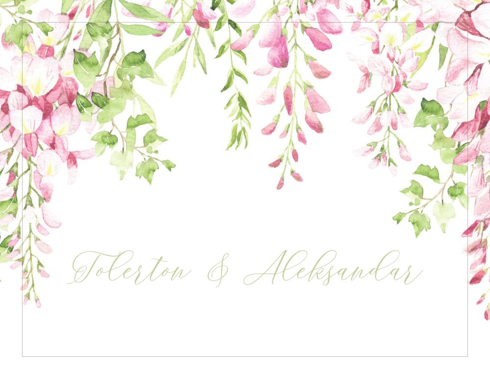 Wisteria Folded Note