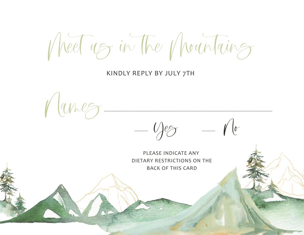 Mountaintop Reply Card