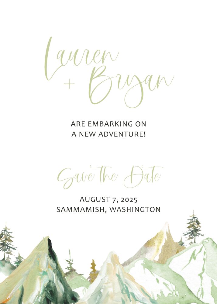 Mountaintop Save the Date