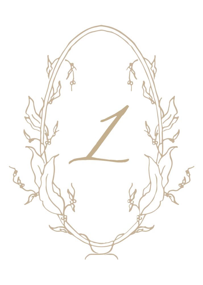 Monogram Wreath Table Card